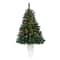 4.5ft. Pre-Lit Northern Rocky Spruce Artificial Christmas Tree in Tower Planter, Clear Lights